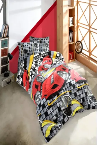 NEWHOME SPEED KIRMIZI TEK KİŞİLİK DOLU YASTIKLI UYKU SETİ