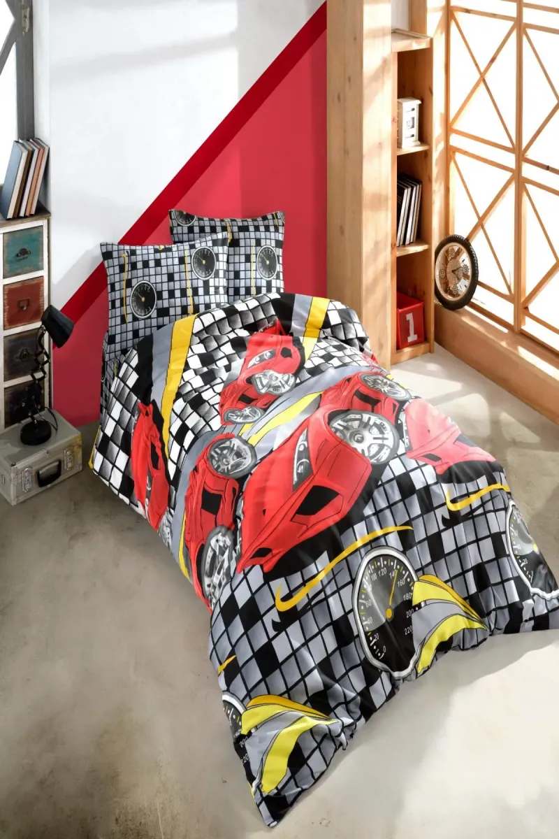 NEWHOME SPEED KIRMIZI TEK KİŞİLİK DOLU YASTIKLI UYKU SETİ