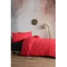 Marble Özel Boyama %100 Pamuk Çift Kişilik Nevresim Takımı Kırmızı-Siyah
