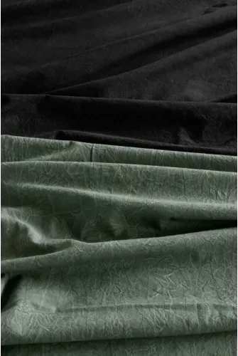 Marble Özel Boyama %100 Pamuk Çift Kişilik Nevresim Takımı Yeşil-Siyah