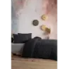 Marble Özel Boyama %100 Pamuk Çift Kişilik Nevresim Takımı Siyah-Gri
