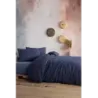 Marble Özel Boyama %100 Pamuk Çift Kişilik Nevresim Takımı Lacivert-İndigo