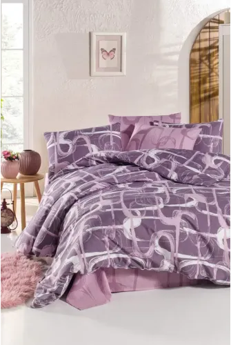 Newhome Ranforce Troy Pembe Çift Kişilik Nevresim Takımı