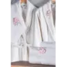 Newhome Mimoza2 6 Parça Kutulu %100 Pamuk Aile Bornoz Seti Krem/Krem
