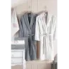 Newhome Mimoza2 6 Parça Kutulu %100 Pamuk Aile Bornoz Seti Krem/İndigo