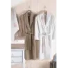 Newhome Mimoza2 6 Parça Kutulu %100 Pamuk Aile Bornoz Seti Krem/Kahve