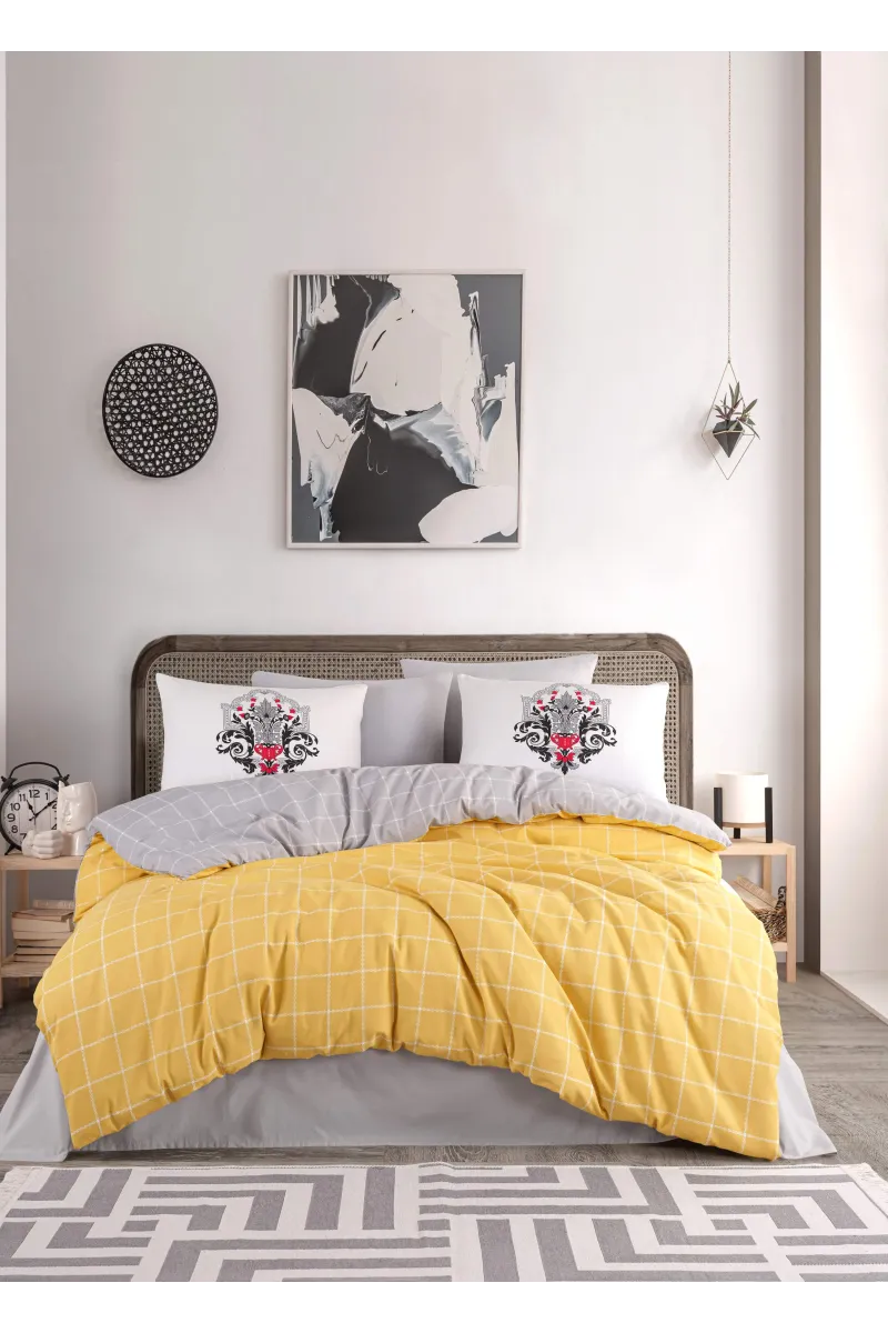 Newhome Trendy Colors Sarı Çift Kişilik Nevresi Takımı