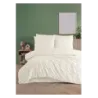 Newhome Aura Lux Brode Nakışlı Özel işlemli %100 Pamuk Nevresim Takımı Krem