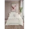 Newhome Diamond Diva Krem Lüx Nakışlı %100 Pamuk Çift Kişilik Nevresim Takımı