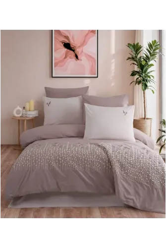 Newhome Diamond Diva Rose Lüx Nakışlı %100 Pamuk Çift Kişilik Nevresim Takımı