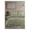 Newhome Diamond Florin Adaçayı Lüx Nakışlı %100 Pamuk Çift Kişilik Nevresim Takımı