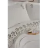 Newhome Diamond Florin Krem Lüx Nakışlı %100 Pamuk Çift Kişilik Nevresim Takımı