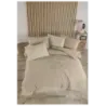 Newhome Diamond Lotus Kapiçino Lüx Nakışlı %100 Pamuk Çift Kişilik Nevresim Takımı