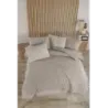 Newhome Diamond Lotus Kahve Lüx Nakışlı %100 Pamuk Çift Kişilik Nevresim Takımı