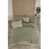 Newhome Diamond Lotus Yeşil Lüx Nakışlı %100 Pamuk Çift Kişilik Nevresim Takımı