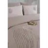 Newhome Diamond Luna Kahve Lüx Nakışlı %100 Pamuk Çift Kişilik Nevresim Takımı