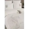 Newhome Diamond Luna Krem Lüx Nakışlı %100 Pamuk Çift Kişilik Nevresim Takımı