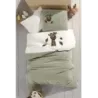 Newhome Zuzu %100 Pamuk Kabartma Nakışlı Bebek Nevresim Takımı Kutulu Tasarım Hediyelik