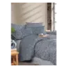 VİP RANFORCE ÇİFT KİŞİLİK NEVRESİM TAKIMI NARİN GRİ D06928-4