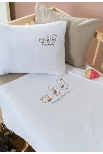 MÜSLİN BEBEK TAKIMI %100 PAMUK DUCK BEJ