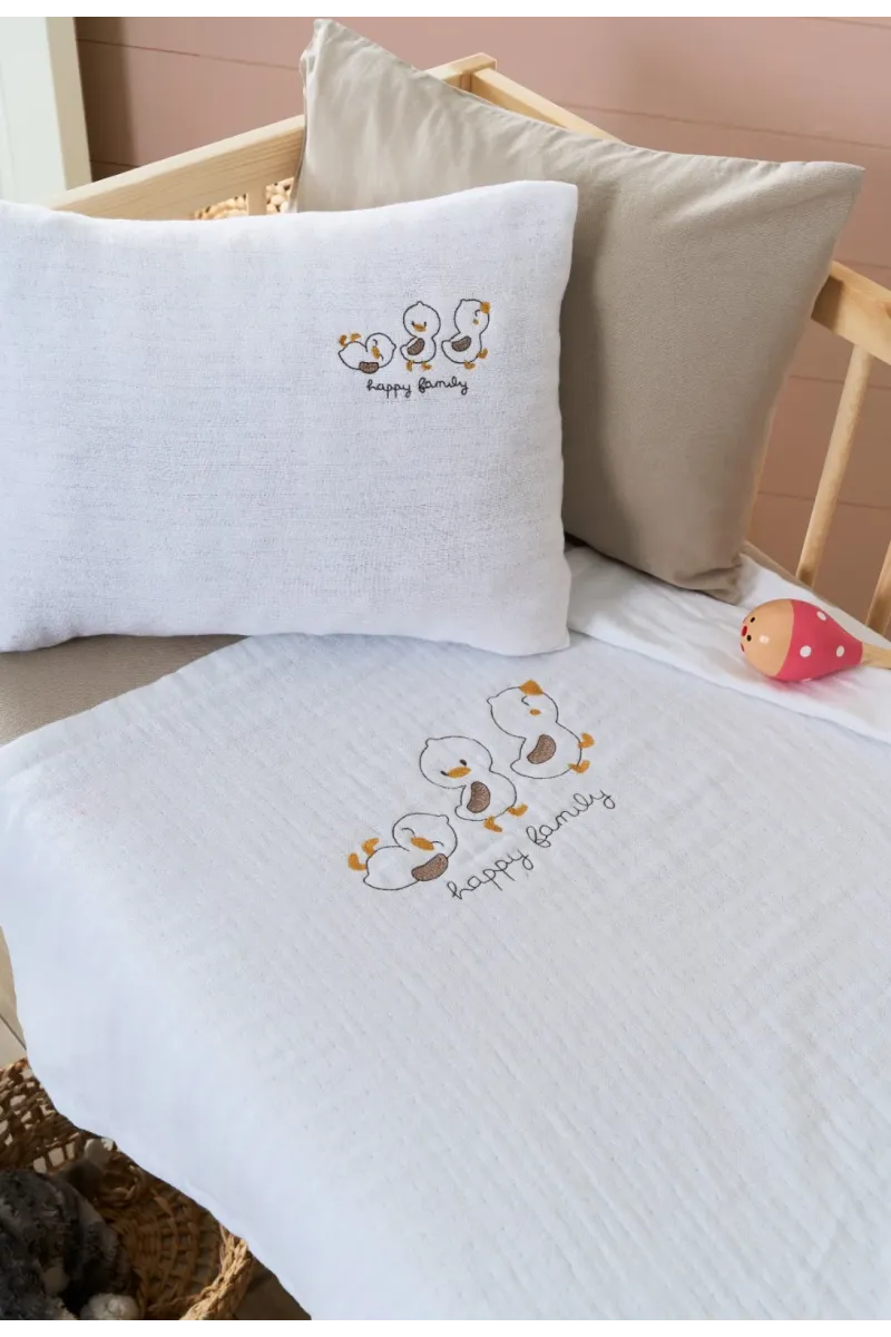 MÜSLİN BEBEK TAKIMI %100 PAMUK DUCK BEJ