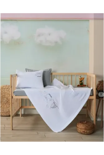 MÜSLİN BEBEK TAKIMI %100 PAMUK FLY GRİ