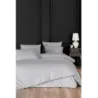 Newhome Çizgili Pamuk Saten Battal Boy Açık Gri Nevresim Takımı 220x200 Cm