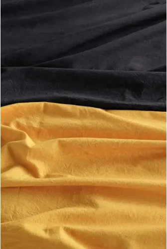 Marble Özel Boyama %100 Pamuk Çift Kişilik Nevresim Takımı HARDAL SİYAH